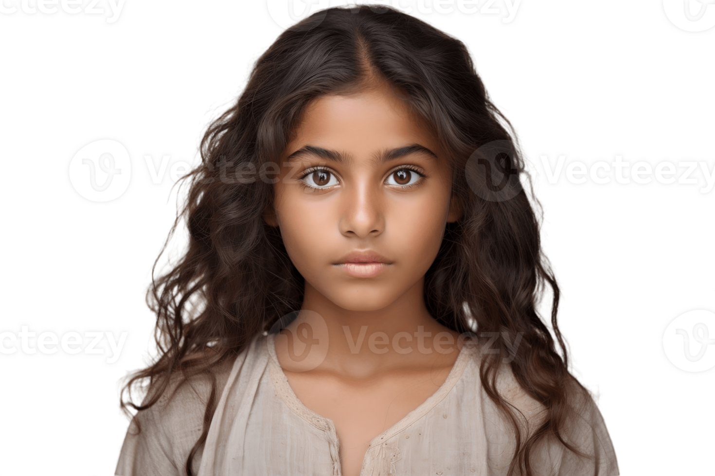 AI generated Indian Citizen Girl on Transparent Background. AI png
