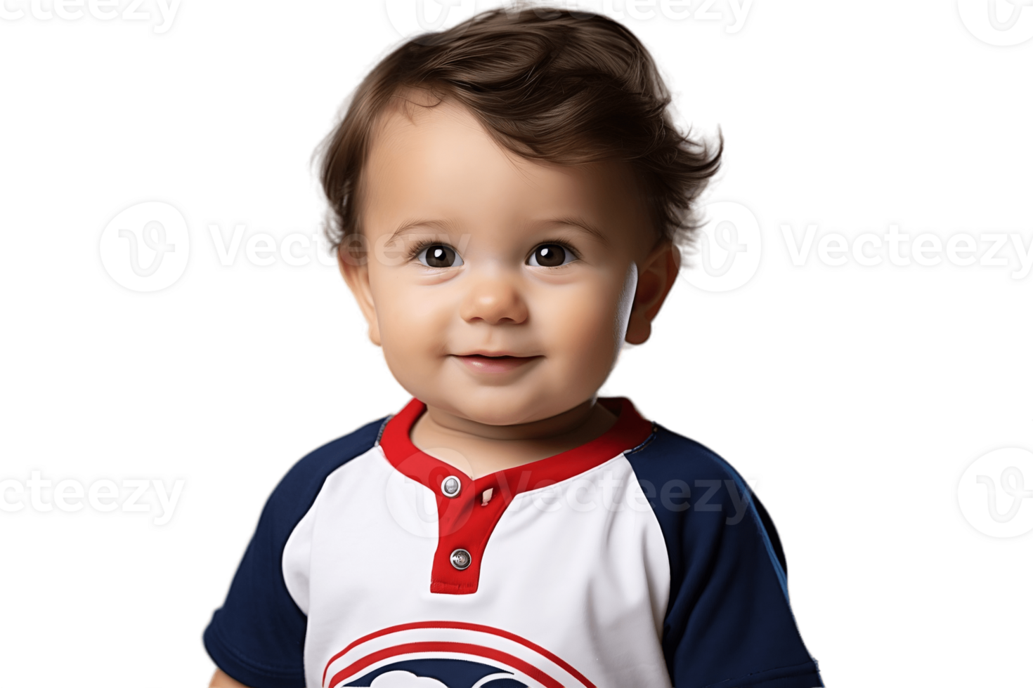 AI generated Baby Boy in a Baseball Jersey on Transparent Background. png