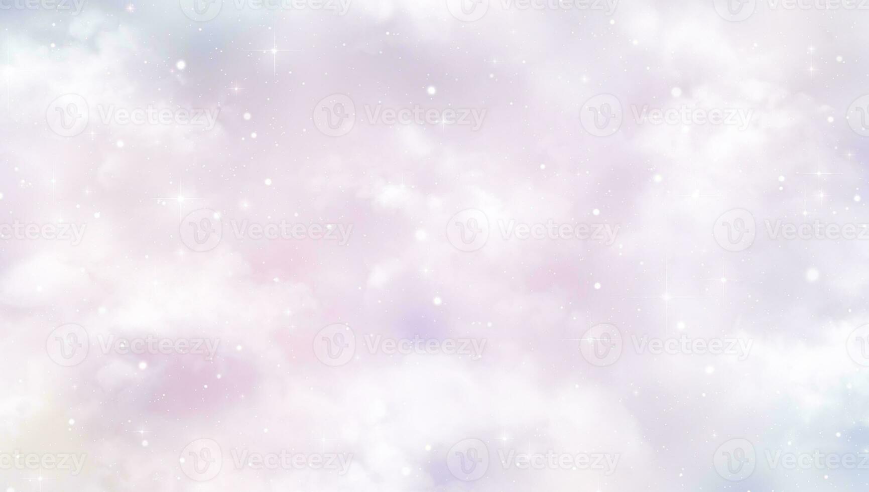 Abstract sky and clouds painting in pink pastel and star background photo
