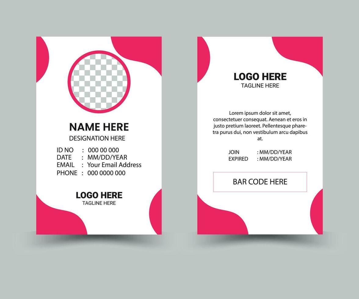 Modern Digital ID Card Design Template vector