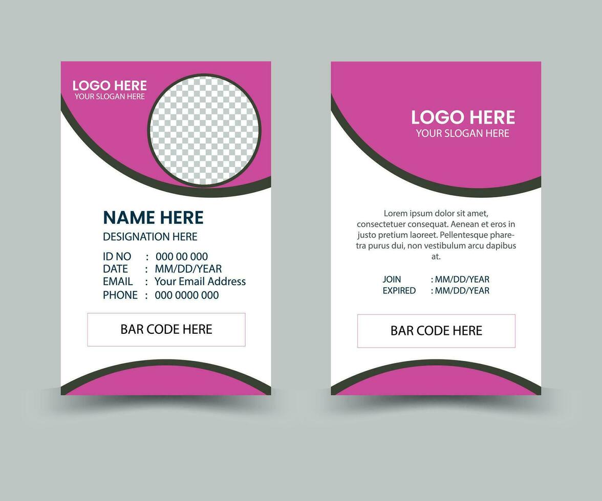 Modern Digital ID Card Design Template vector