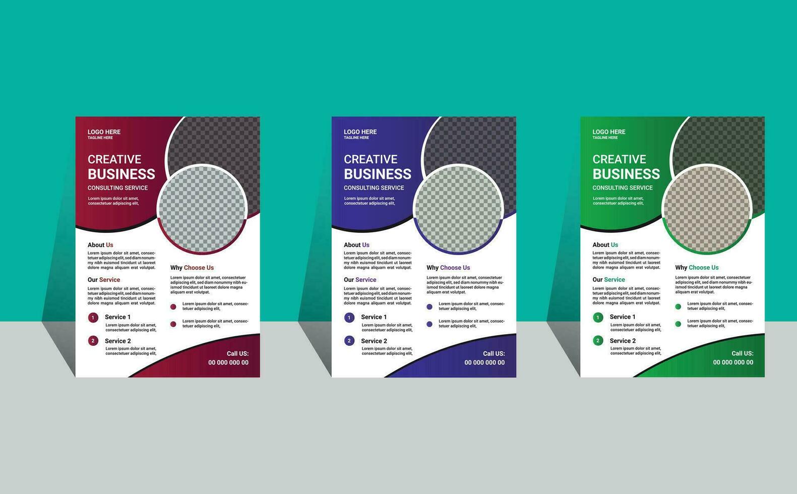 Modern Vector Corporate Flyer Design Template