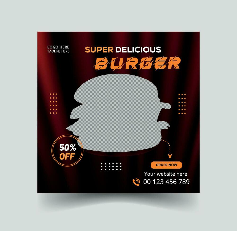 Free Vector Food Social Media Post Template