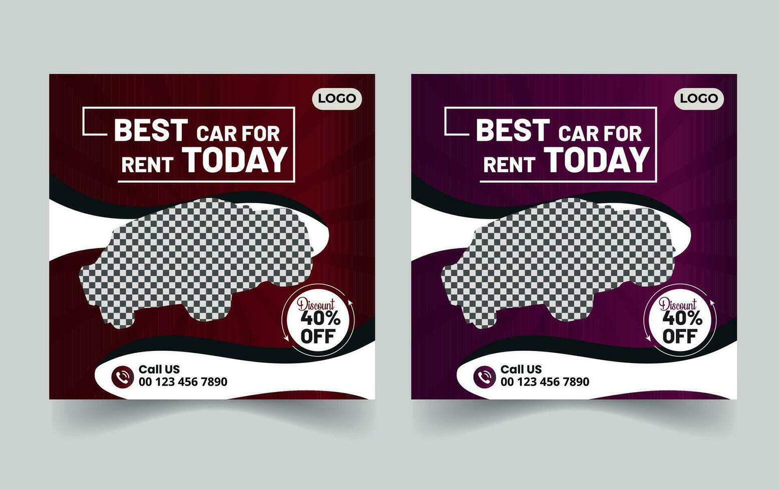 Modern Card Rent Social media Post Design vector