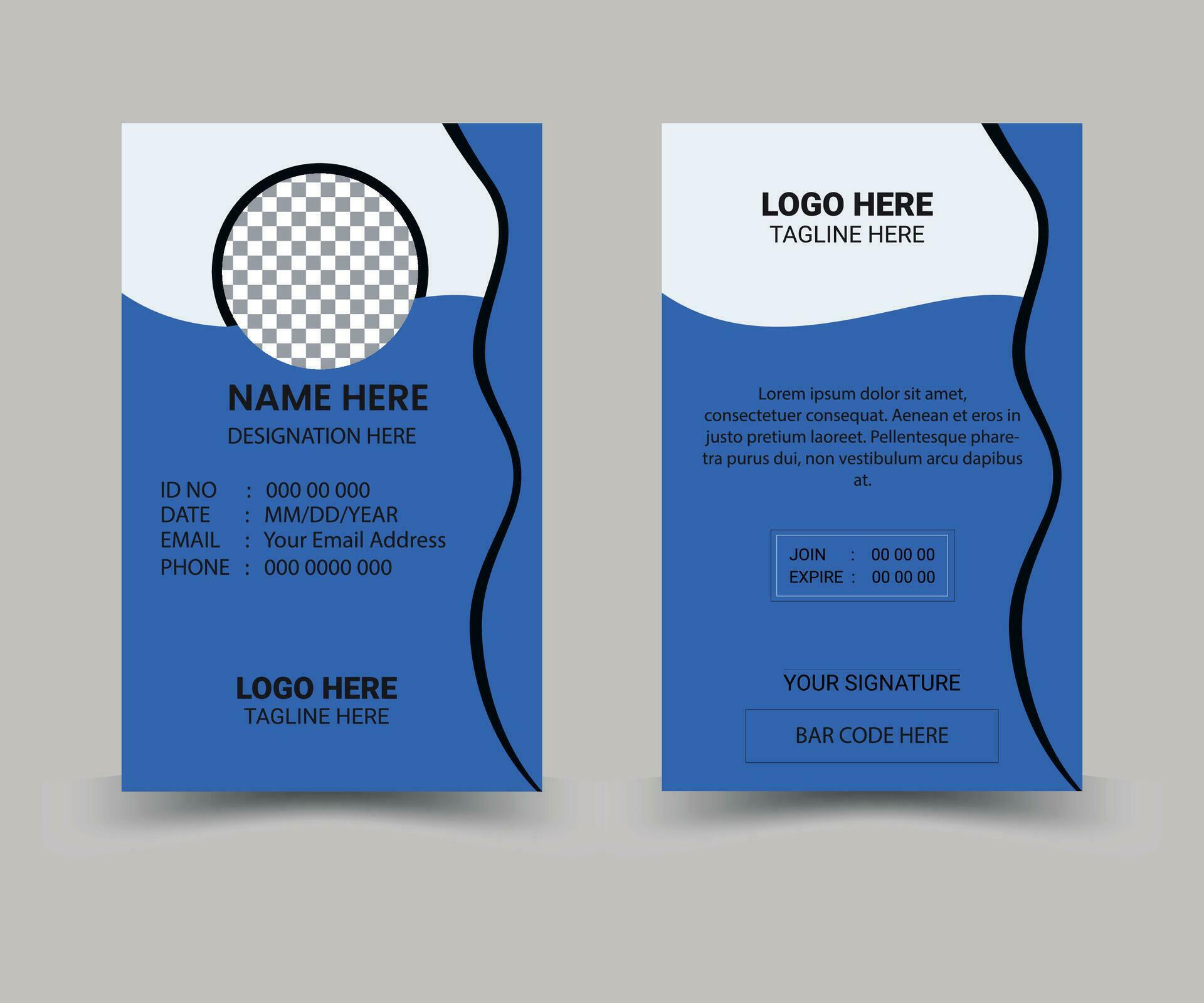 Modern Digital ID Card Design Template 36499365 Vector Art at Vecteezy