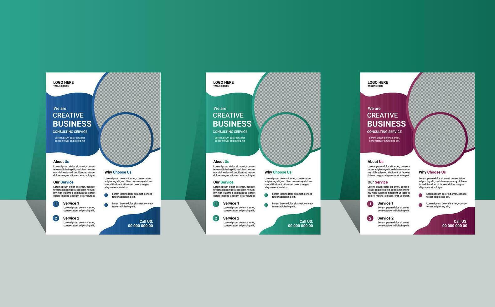 Modern Vector Corporate Flyer Design Template