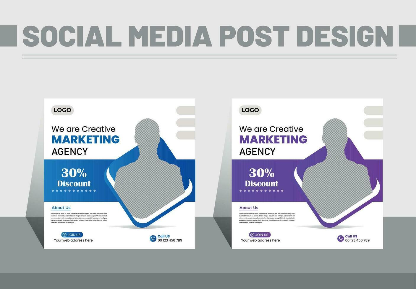 Modern Vector Corporate Social Media Post Template
