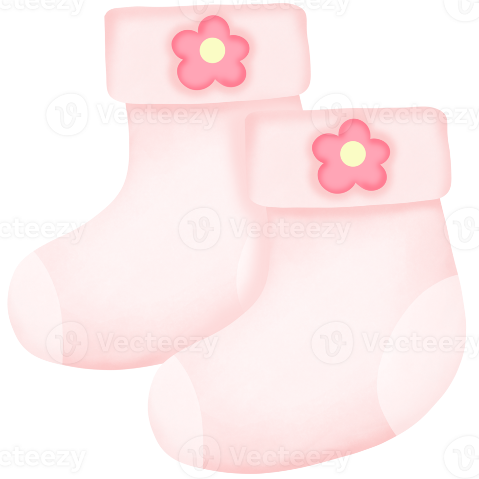pink baby socks clipart 36499977 PNG