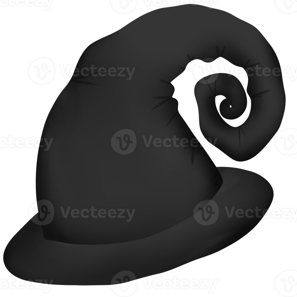 a black witch hat on a transparent background png