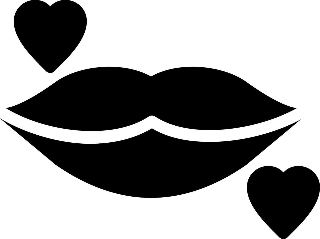 diseño de icono creativo de labios vector