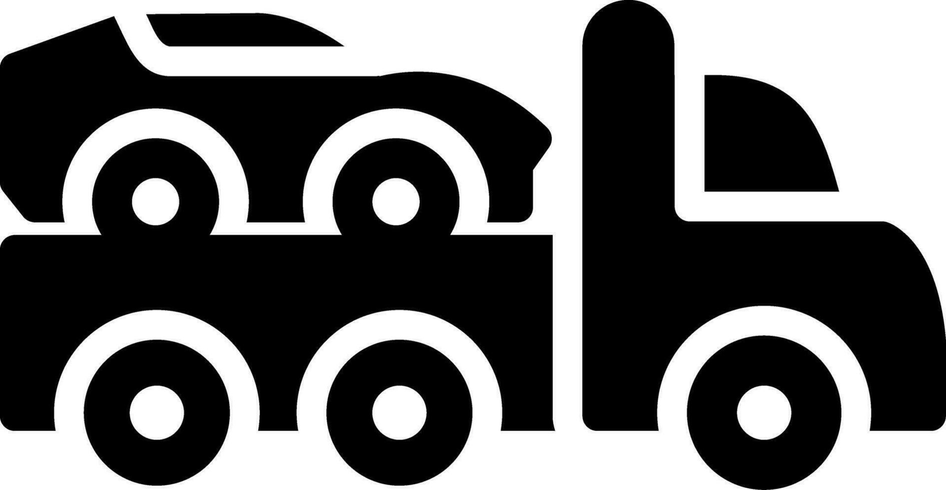 Tow Truck Creative Icon Design vector