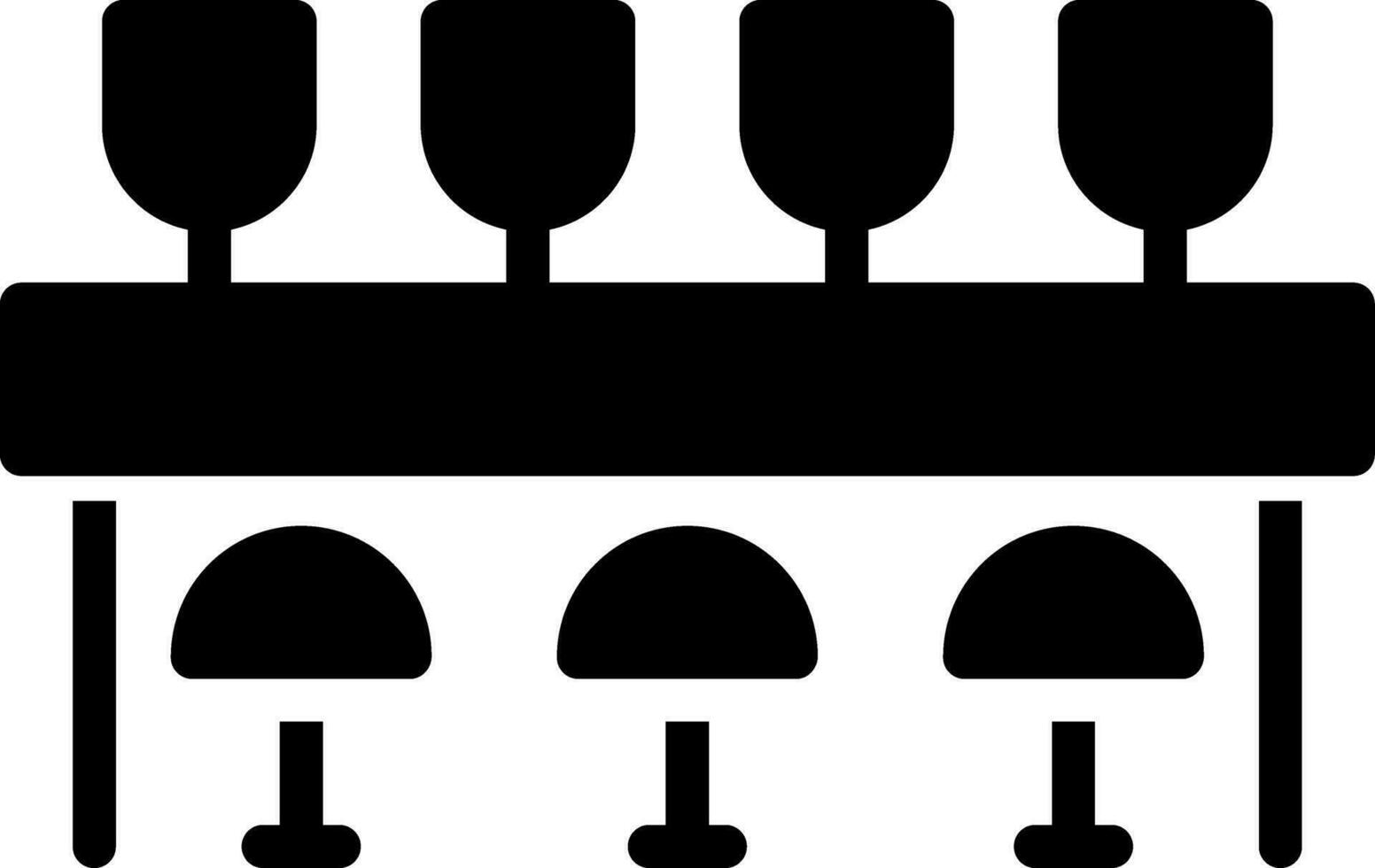 Bar Counter Creative Icon Design vector