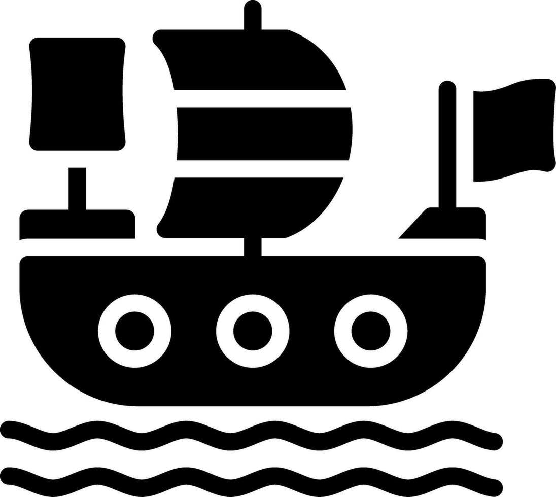 Pirates Ship Creative Icon Design vector