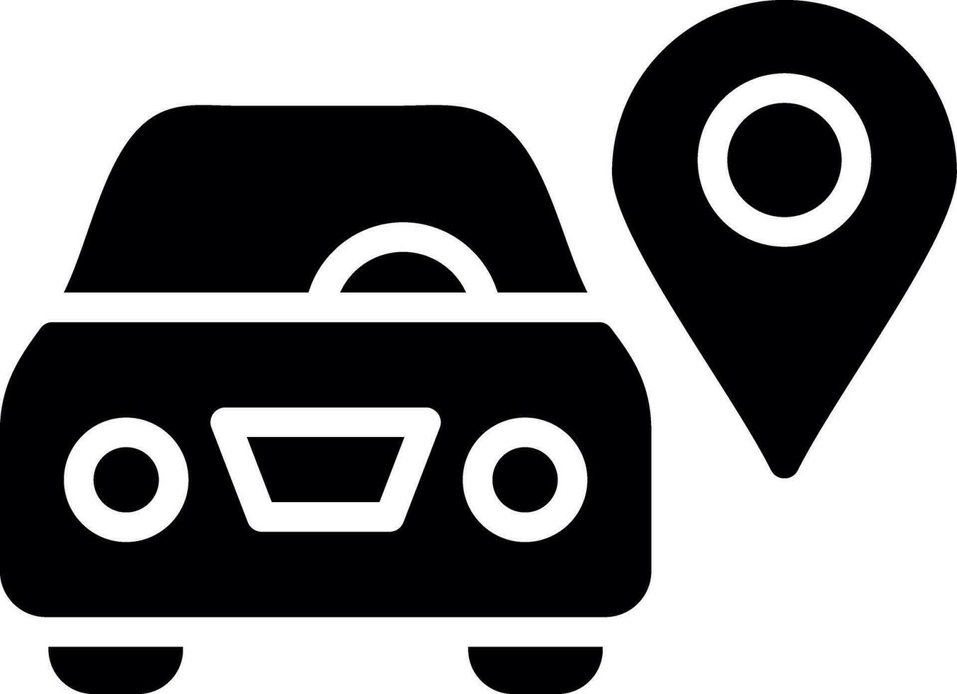 Car Location Creative Icon Design vector