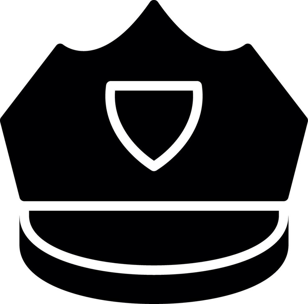 diseño de icono creativo de gorra de policía vector