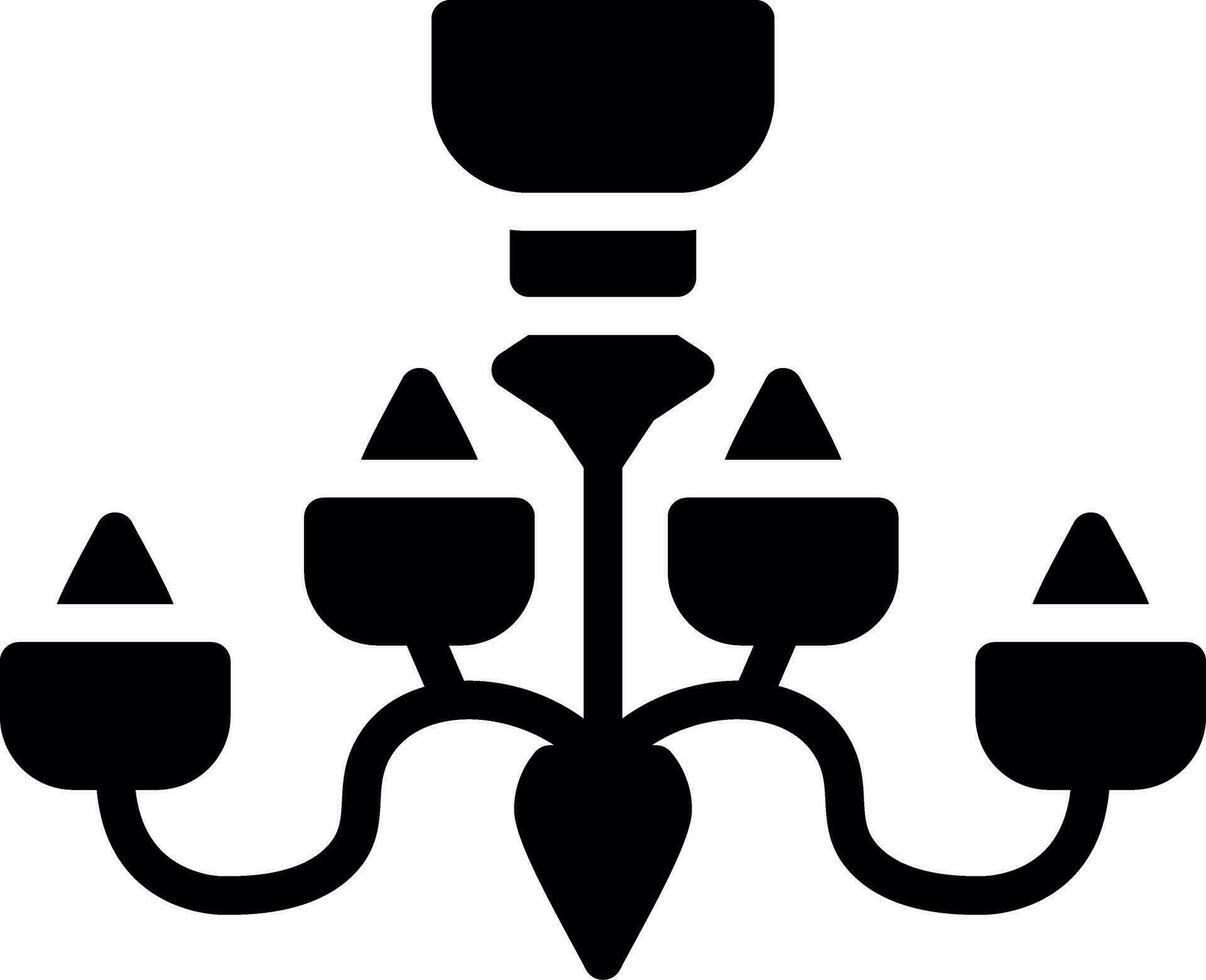 Chandelier Creative Icon Design vector