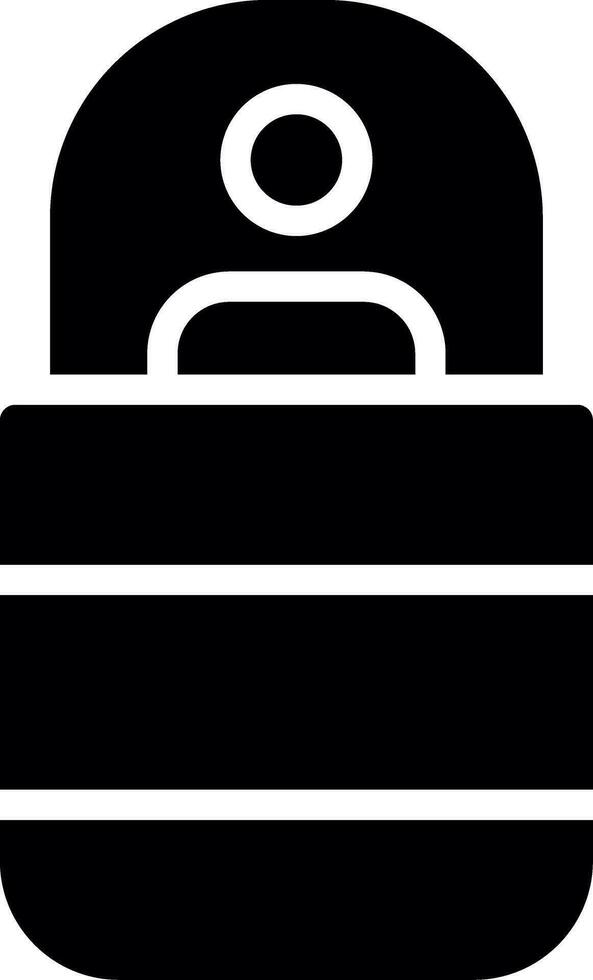 Sleeping Bag Creative Icon Design vector