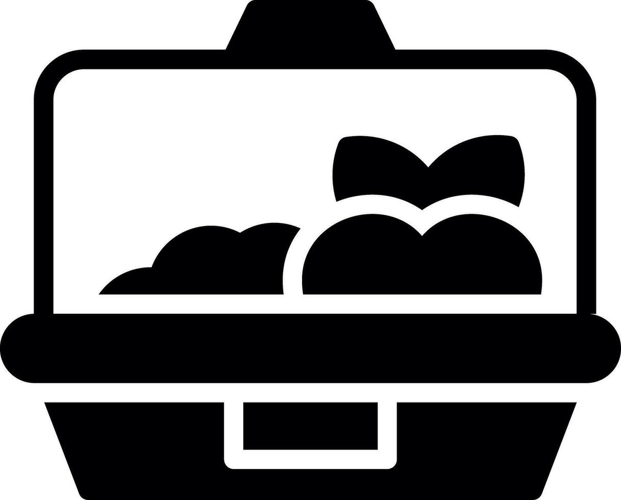 Lunch Box Creative Icon Design vector