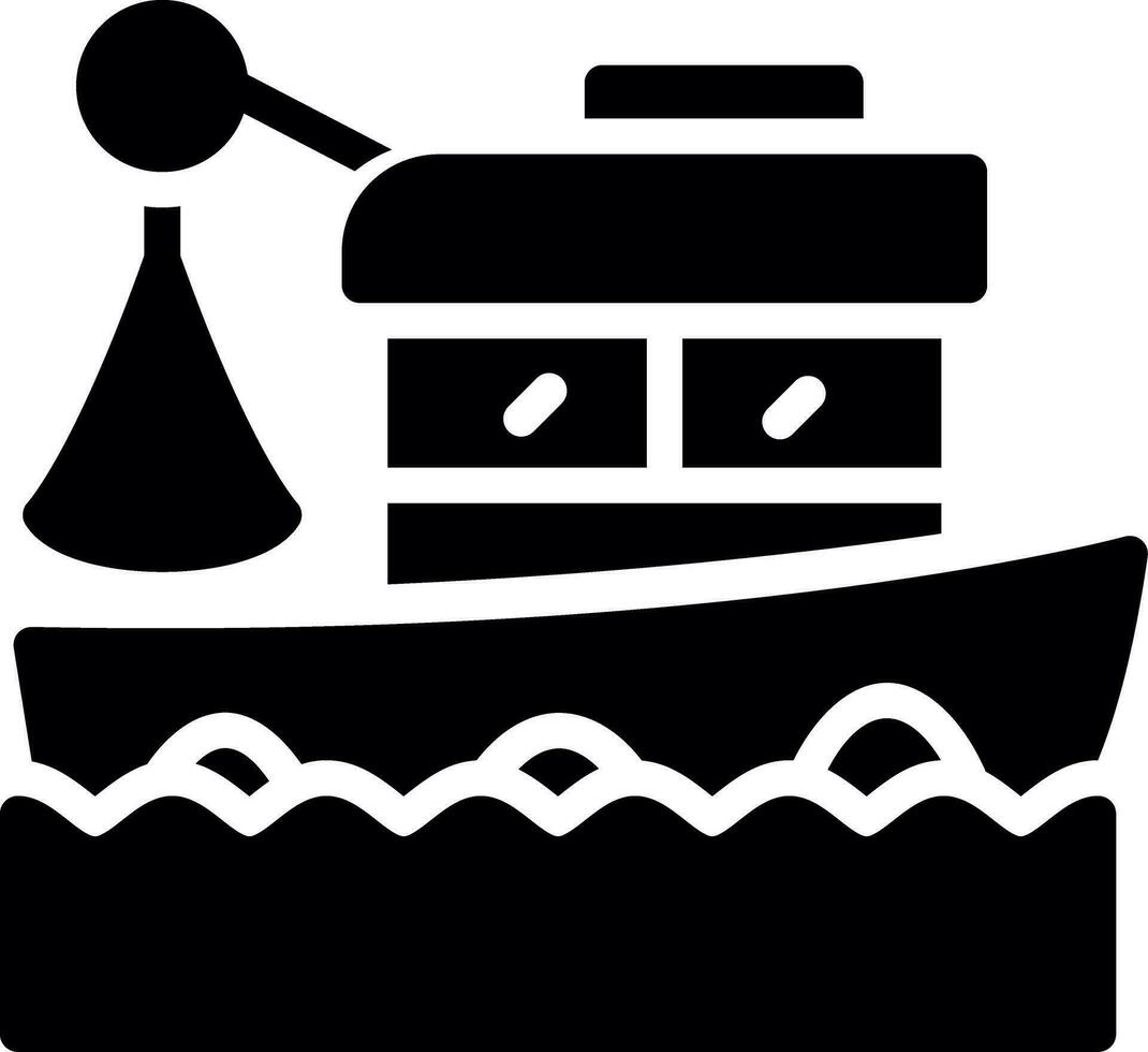 Fishing Boat Creative Icon Design vector