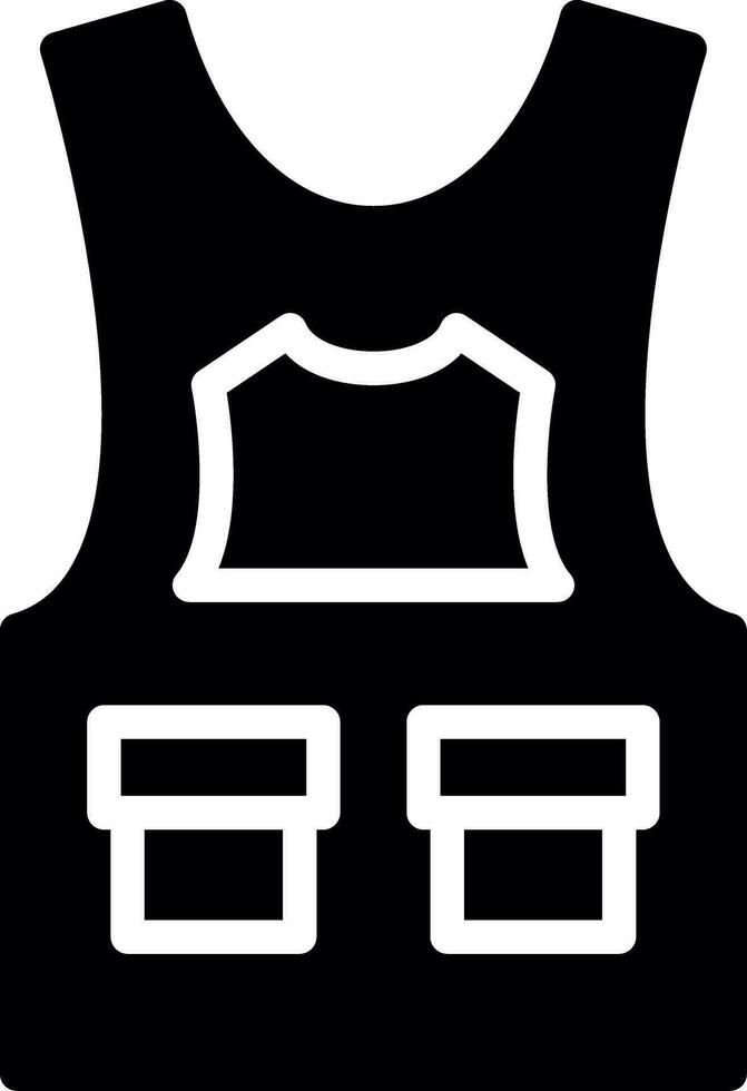 Bulletproof Vest Creative Icon Design vector