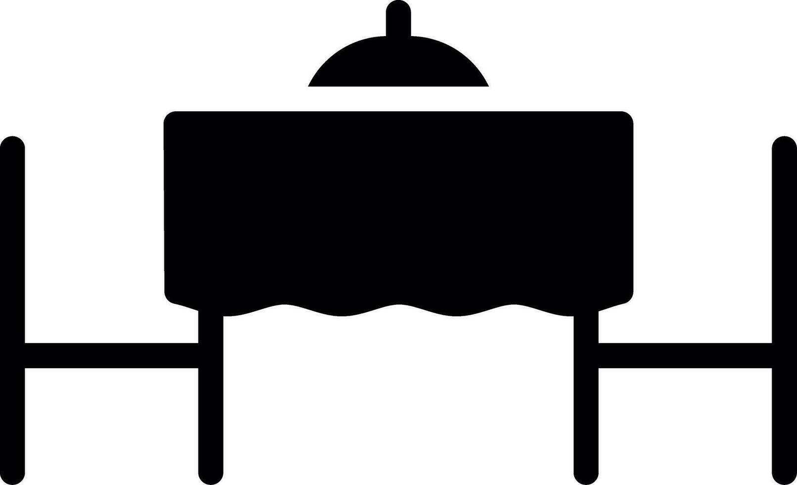 Valentines Table Creative Icon Design vector