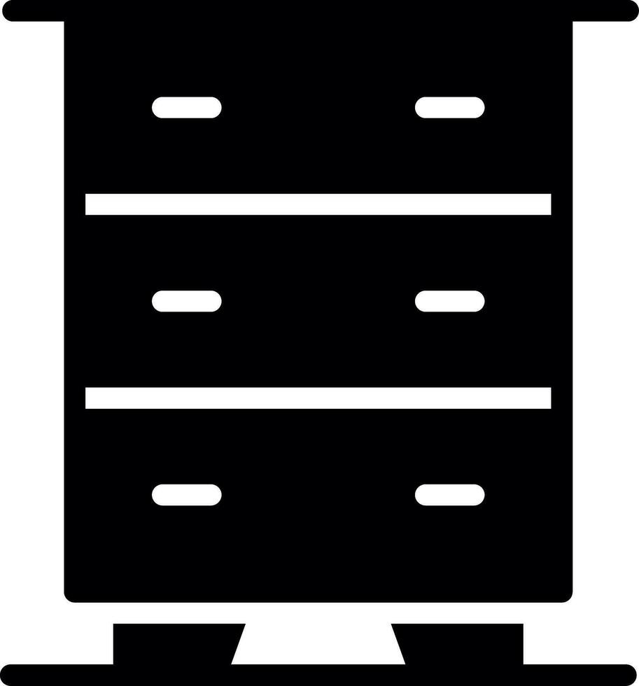 Chest of Drawers Creative Icon Design vector