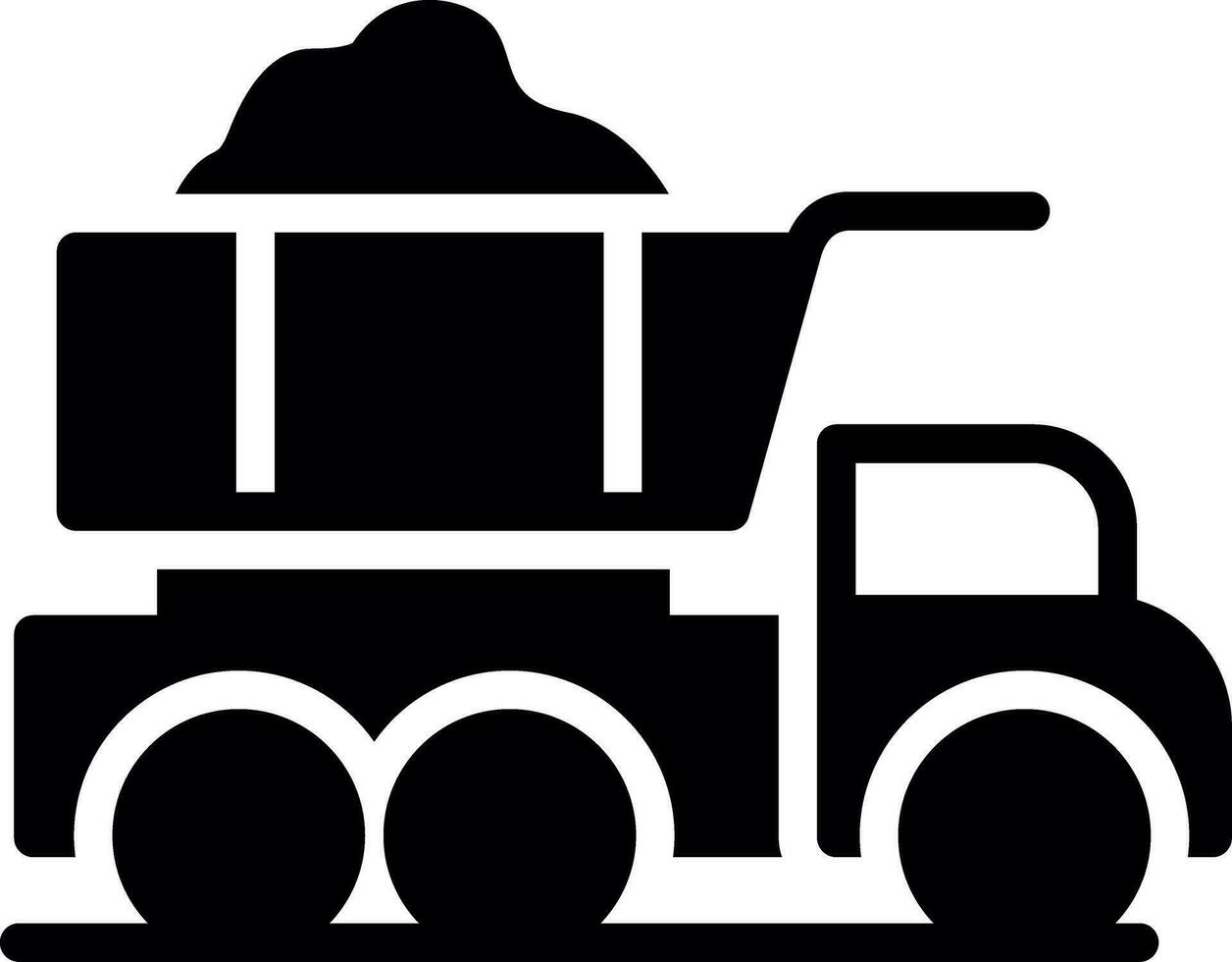 diseño de icono creativo de camión volquete vector