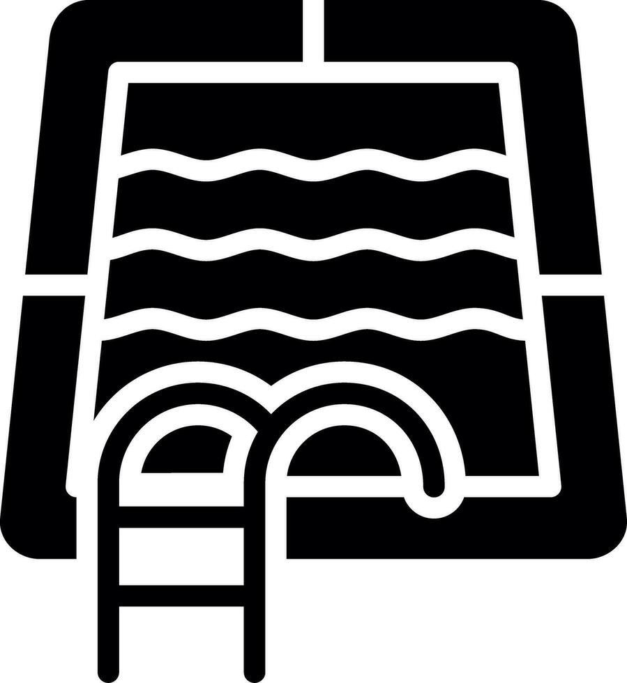 Swimming Pool Creative Icon Design vector