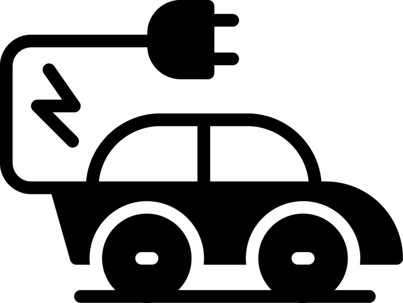 Electric Car Creative Icon Design vector