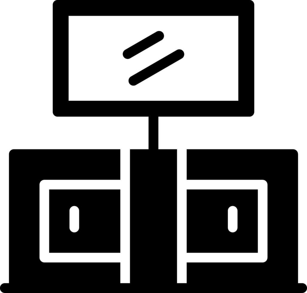 Tv Stand Creative Icon Design vector