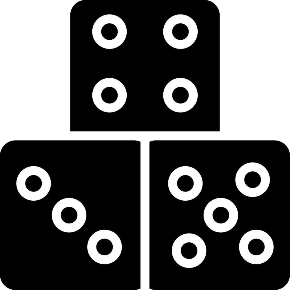 Domino Piece Creative Icon Design vector