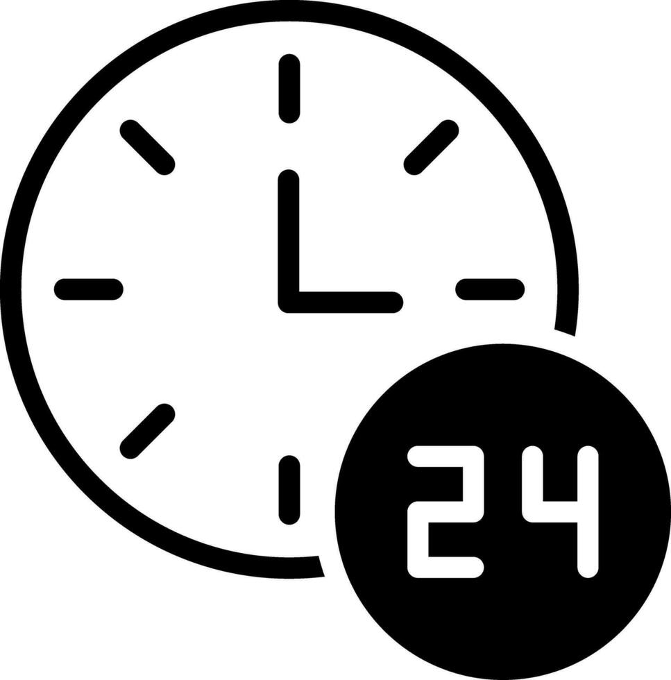 24 Hours Support Creative Icon Design vector