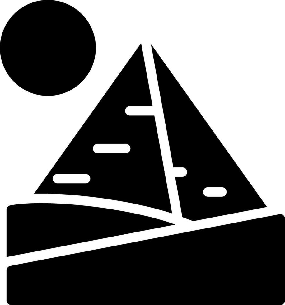 Pyramid Landscape Creative Icon Design vector
