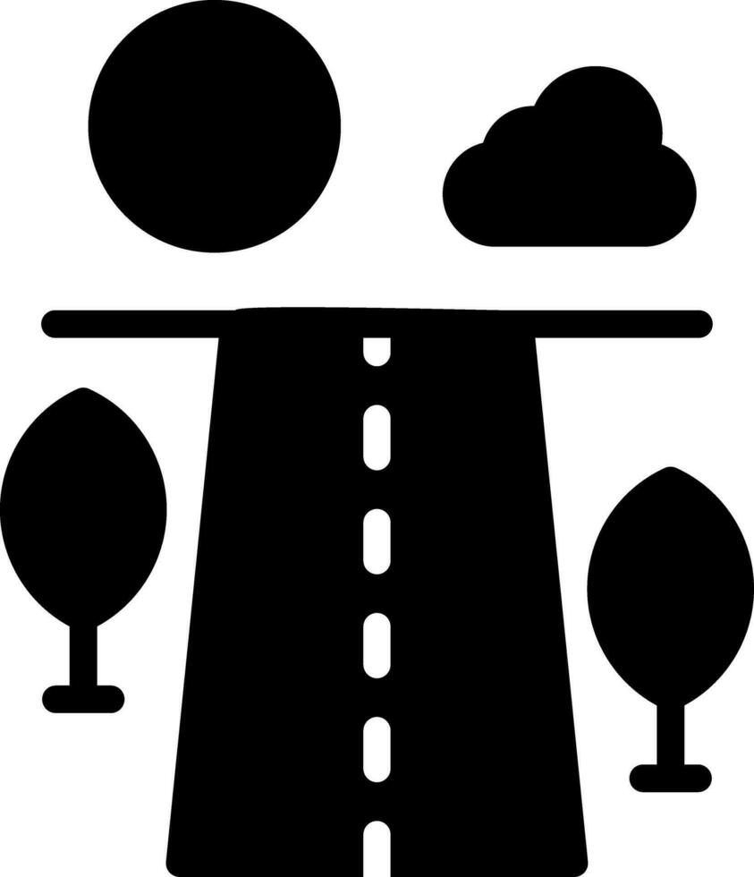 Road Landscape Creative Icon Design vector