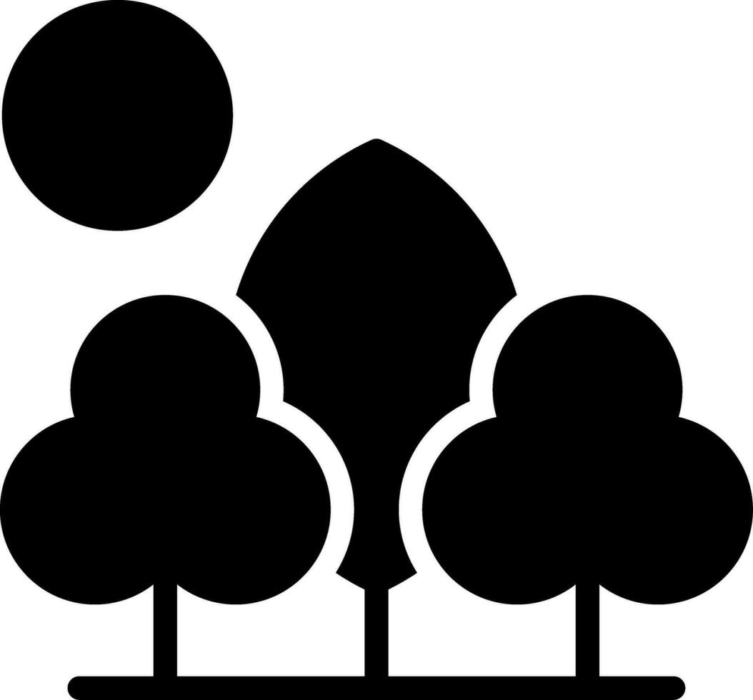árbol paisaje creativo icono diseño vector
