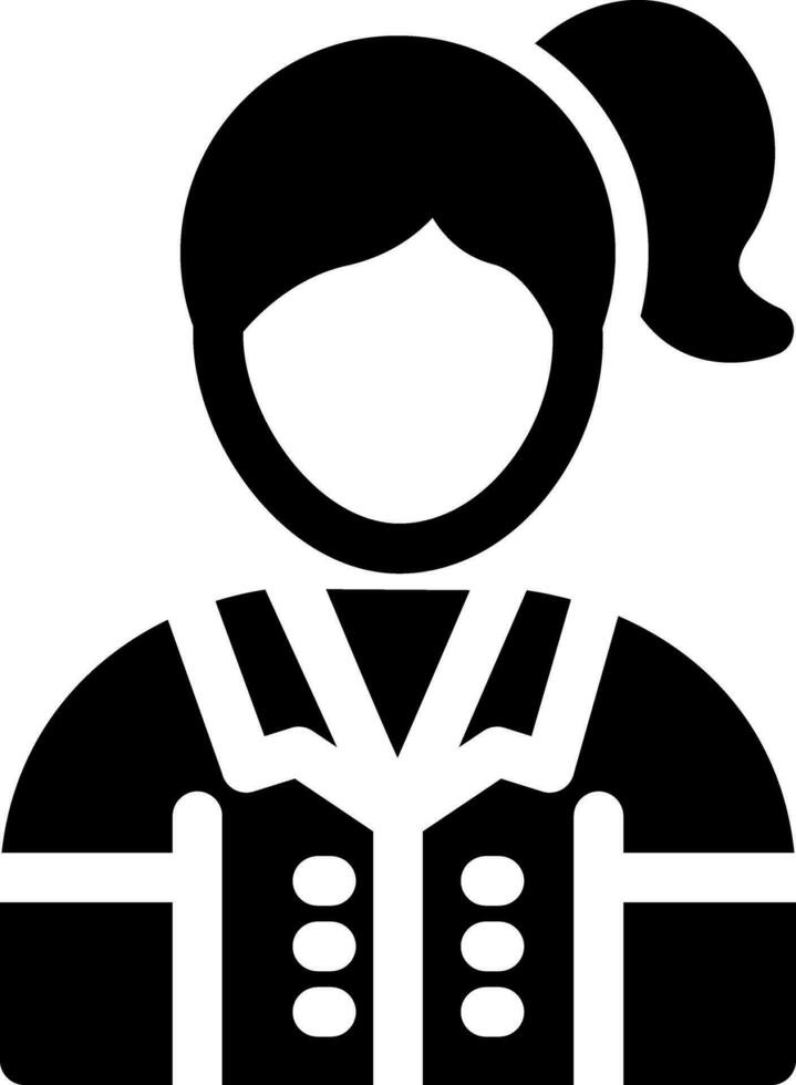 Female Professor Creative Icon Design vector