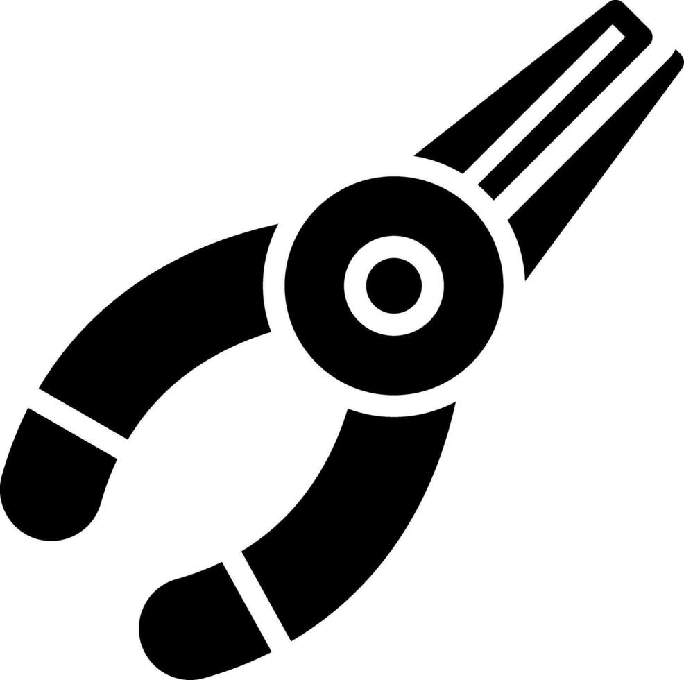 Needle Nose Pliers Creative Icon Design vector