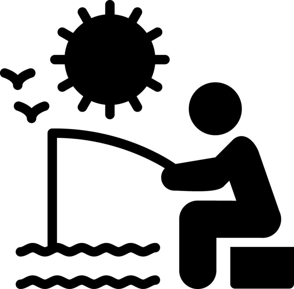 Summer Fishing Creative Icon Design vector