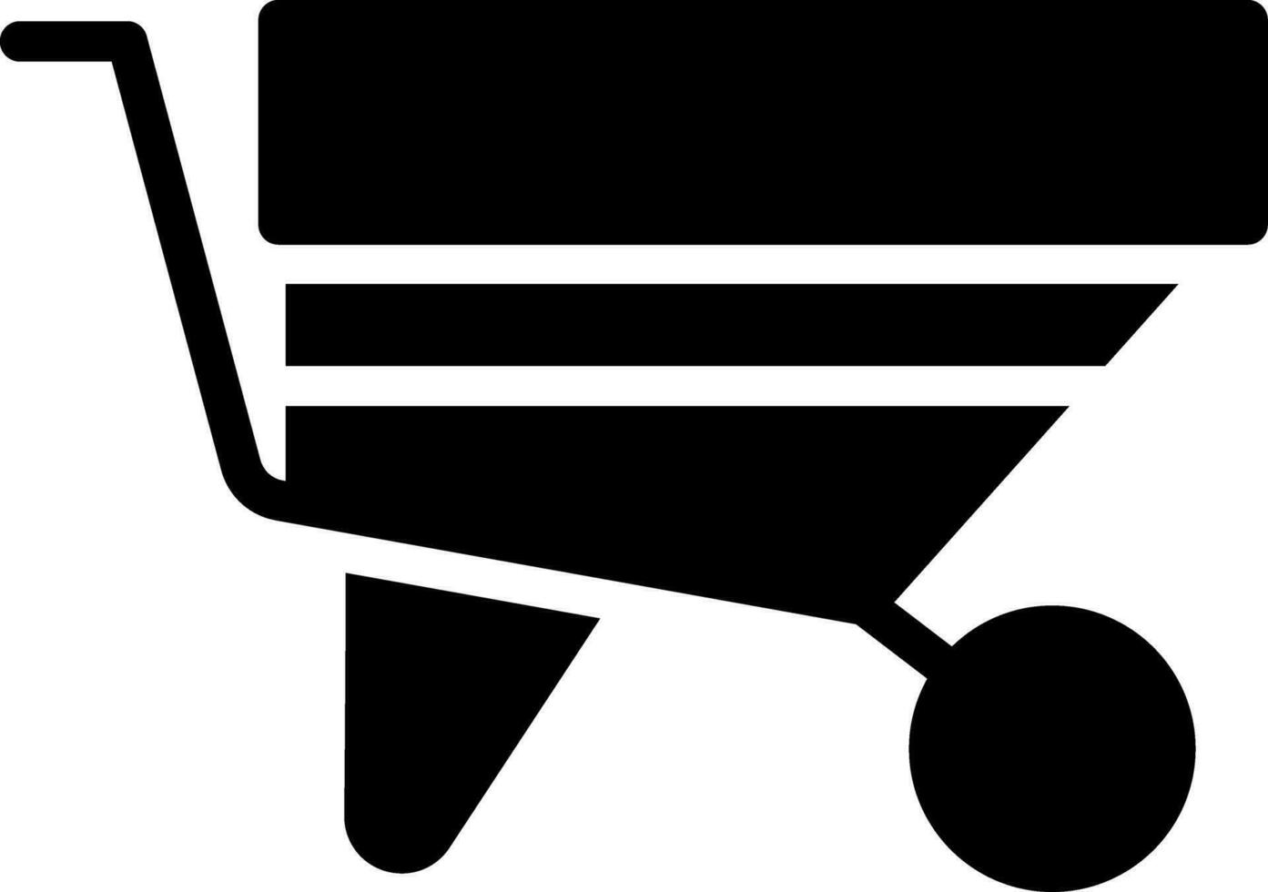 Wheelbarrow Creative Icon Design vector