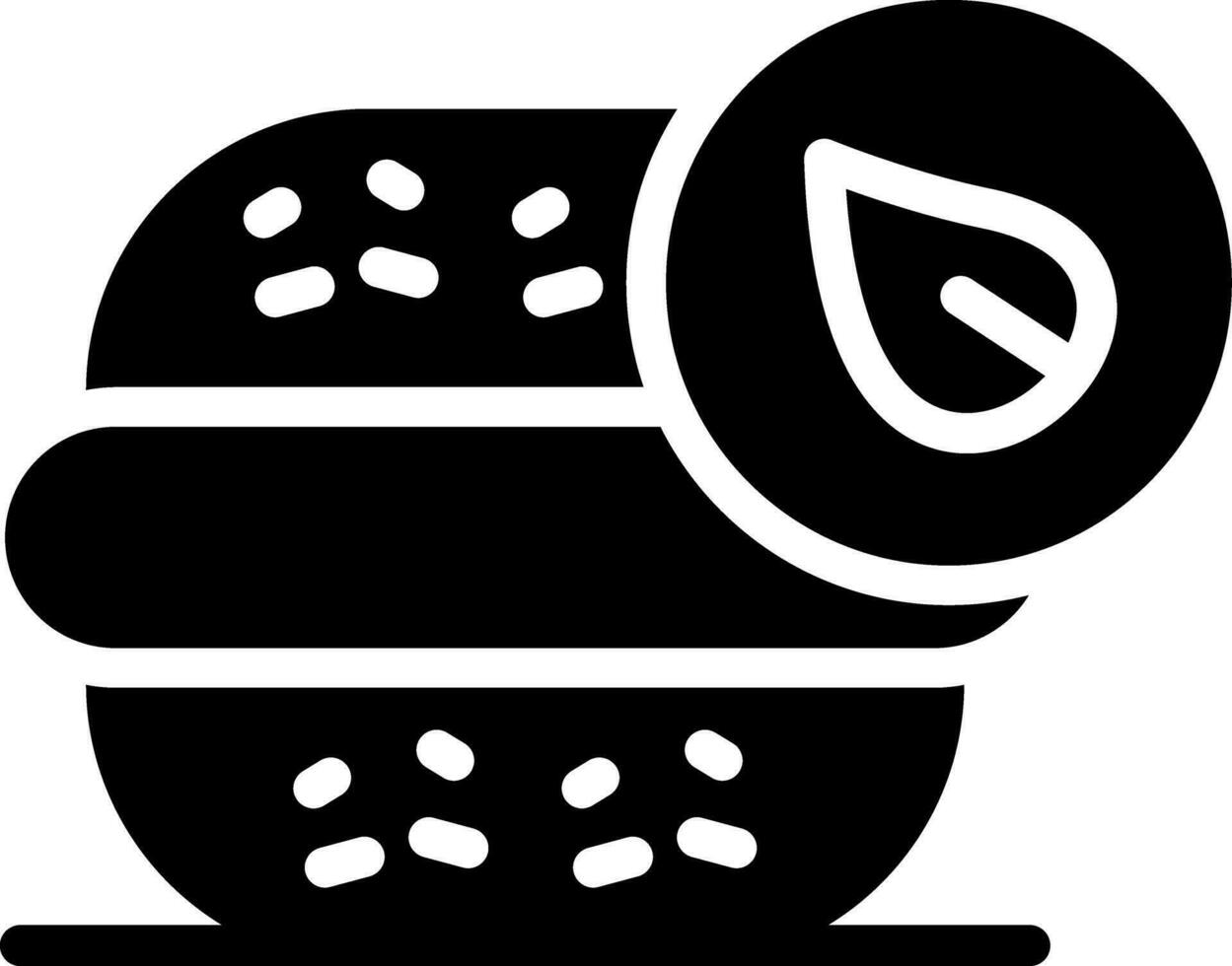 Vegan Burger Creative Icon Design vector