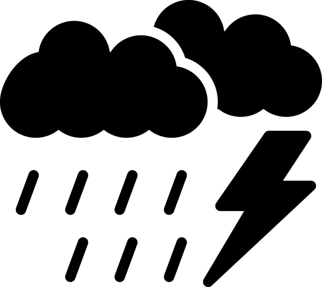 Thunderstorm Creative Icon Design vector