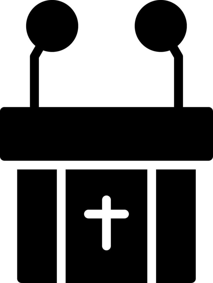 púlpito creativo icono diseño vector