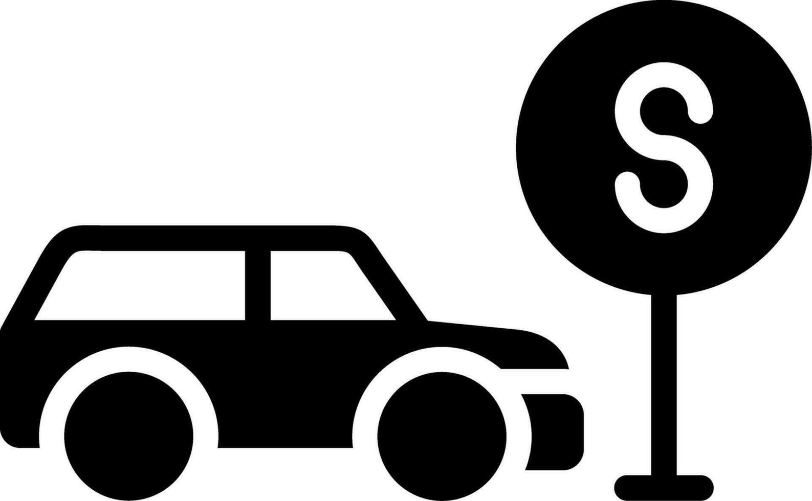 Taxi Stop Creative Icon Design vector