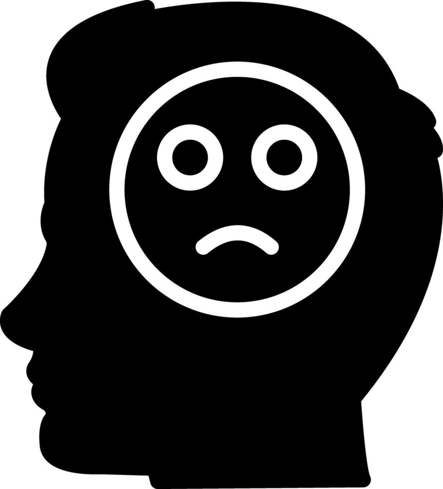 Emotions Sad Creative Icon Design vector