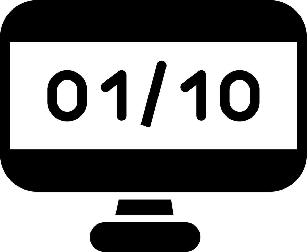 Binary Code Creative Icon Design vector