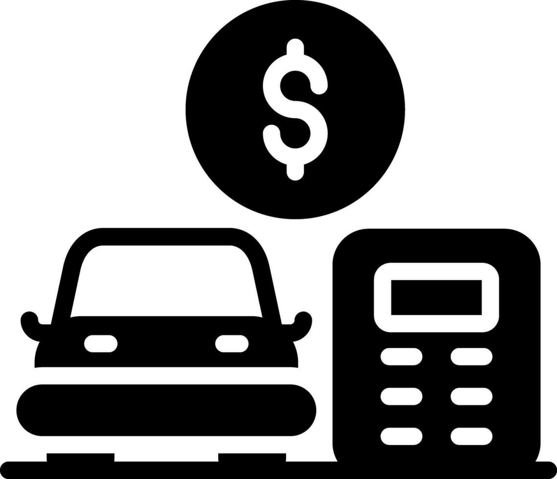 Car Loan Calculator Creative Icon Design vector