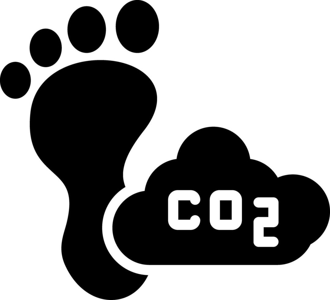 Carbon Footprint Creative Icon Design vector