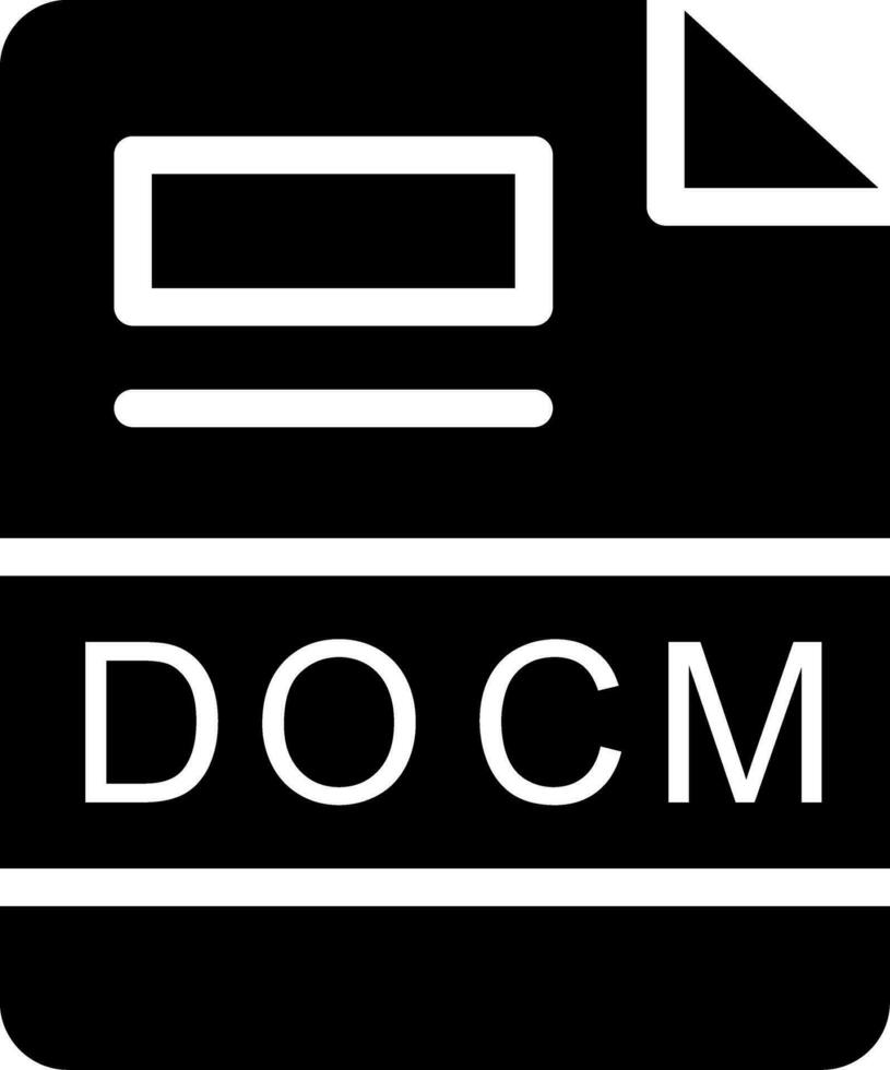 DOCM Creative Icon Design vector