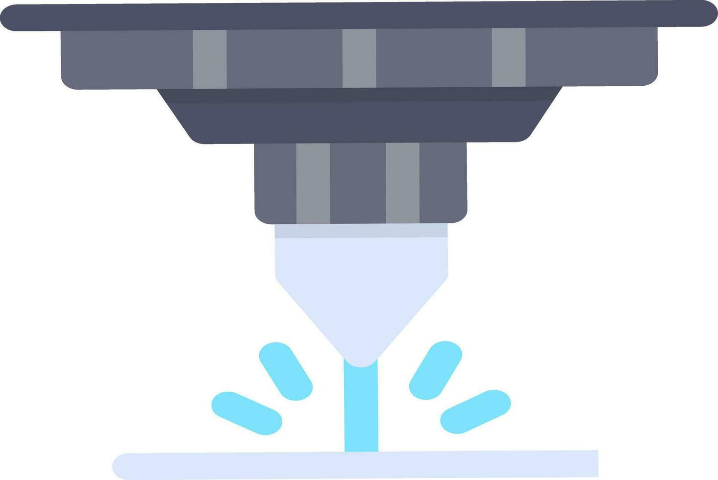 Water Cutting Machine Creative Icon Design vector