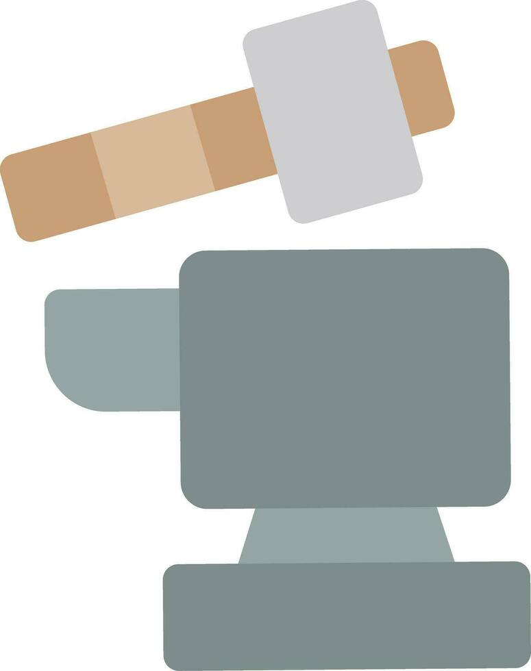 Hammer and anvil Creative Icon Design vector